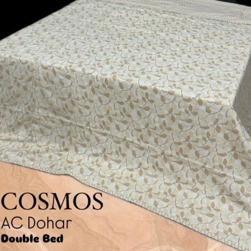 Beige Tan Cosmos AC Dohar Double Bed Sheets