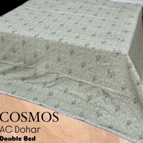 Light Green Cosmos AC Dohar Double Bed Sheets