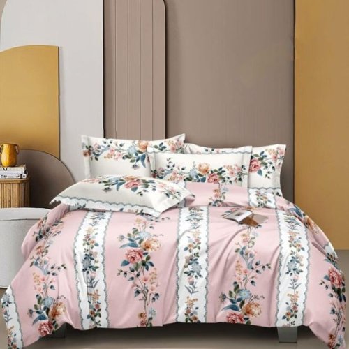 Pink Bloom Cotton Comforter Set