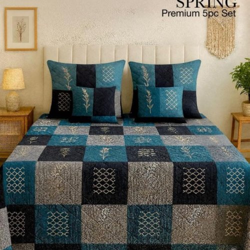 Spring Premium 5 Piece Bedsheet Set