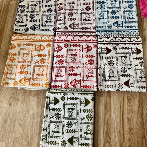 Tribal Art Edition Warli Print Bed Sheet
