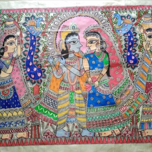 Canvas Designer Madhubani Painting