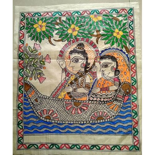Handmade Paper Madhubani Painting