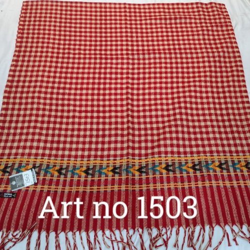 Ladies Baby Check Woolen Shawl