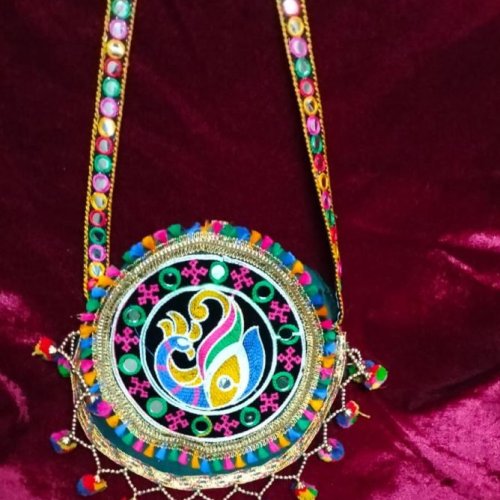 Peacock Pattern Embroidered Cloth Side Bag