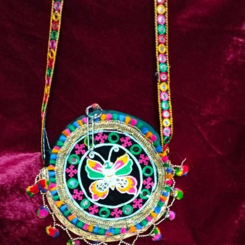 Vibrant Embroidery Side Bag