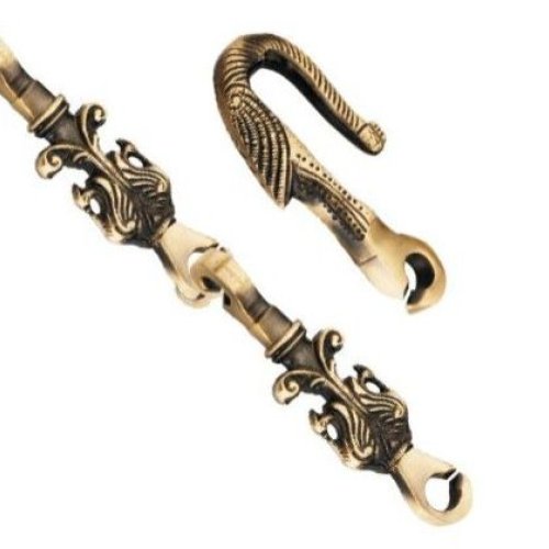 Brass Double Peacock Jhula Chain Hook