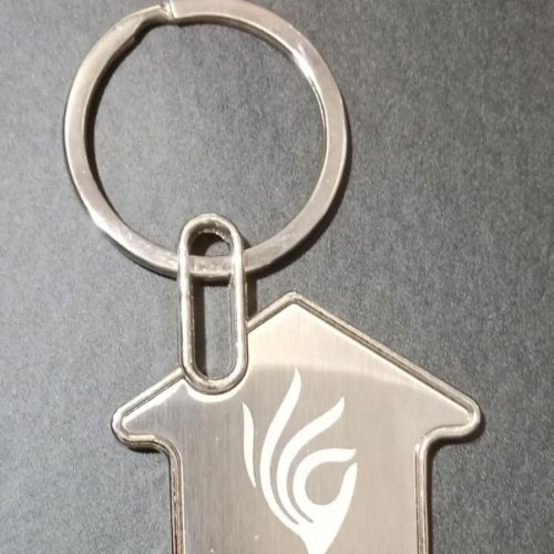Hut Shape Metal Key Chain