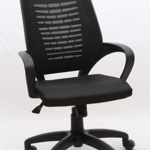Black Revolving Mesh Low Back Office Chair