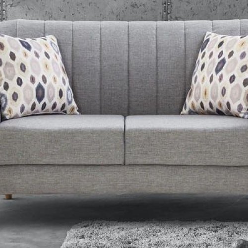 Grey Two Seater Sofa