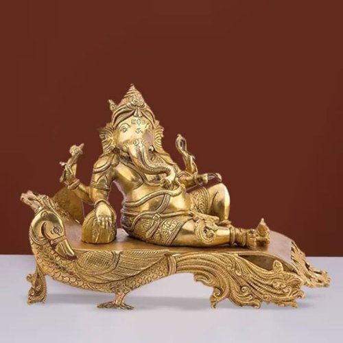 Antique Brass Lord Ganesh Statue