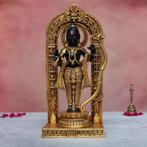 Beautiful Black Brass RAM Lala Statue
