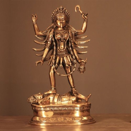 Brass Goddess Kali Mata Statue