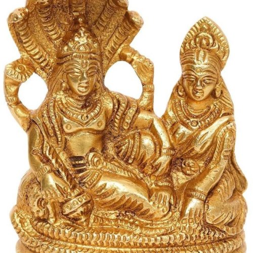 Brass Lakshmi  Narayan Statue