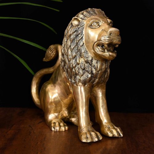 Brass Lion Statue