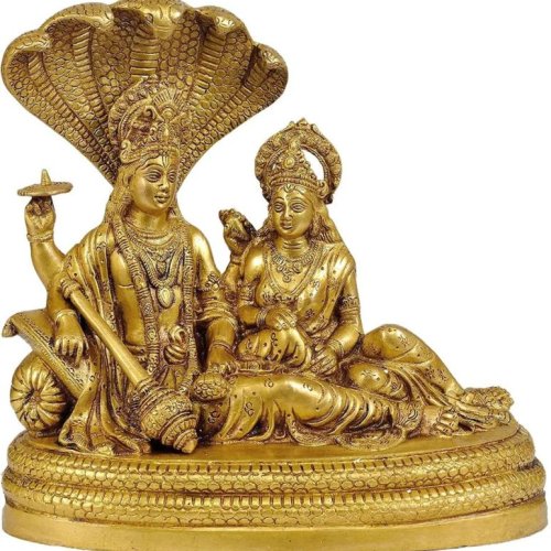 Brass Vishnu Lakshmi Idol