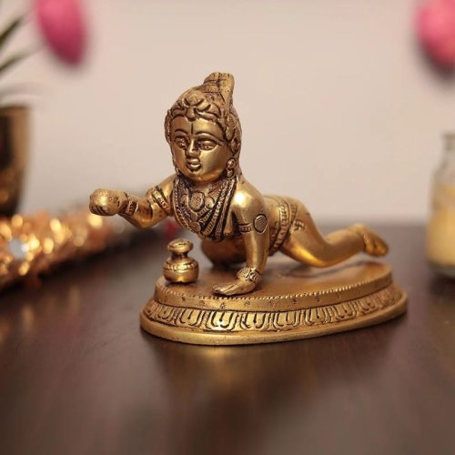 Decorative Brass Laddu Gopal Murti