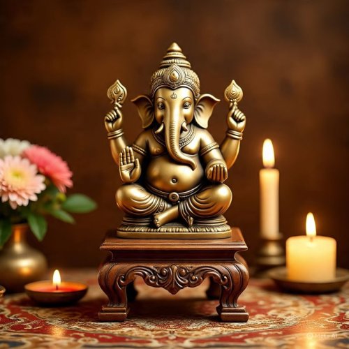 Indian Brass Ganpati Decorative Statue