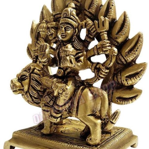 Temple Brass Sherawali Mata Idol