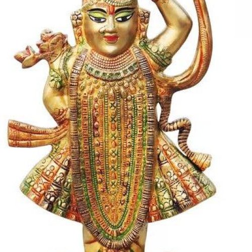 Traditional Brass Banke Bihari Ji Statue