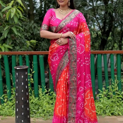 Ladies Designer Bandhani Saree