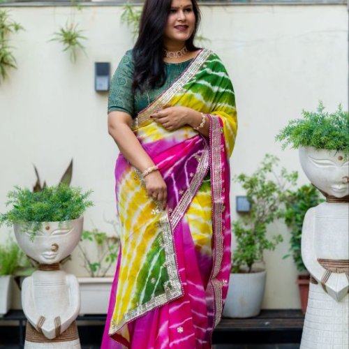 Ladies Designer Lehariya Saree