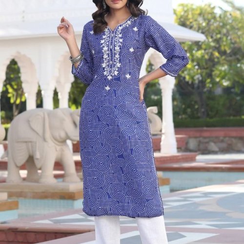 Ladies Straight Fit Kurti Set