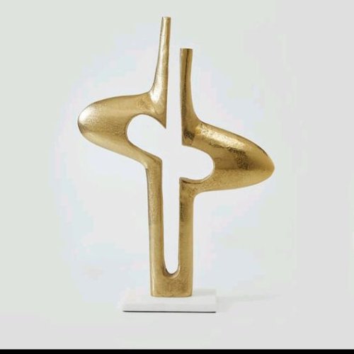 Eternity Marble Basa Aluminum Table Accent