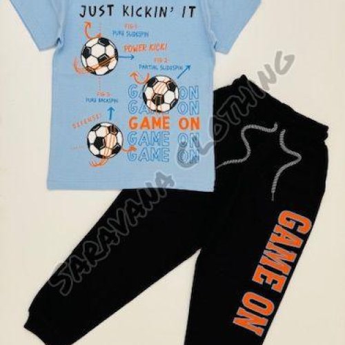 Boys Soccer Print Jogger Set