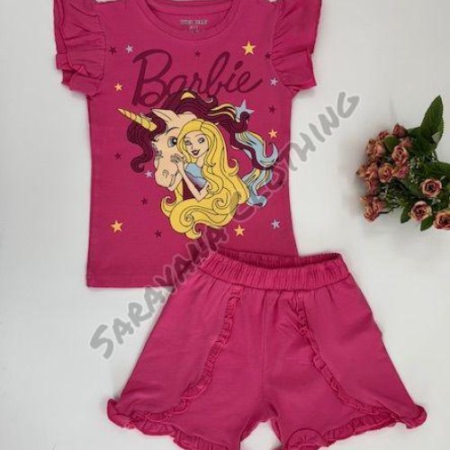 Girls Barbie T-shirt and Shorts Set