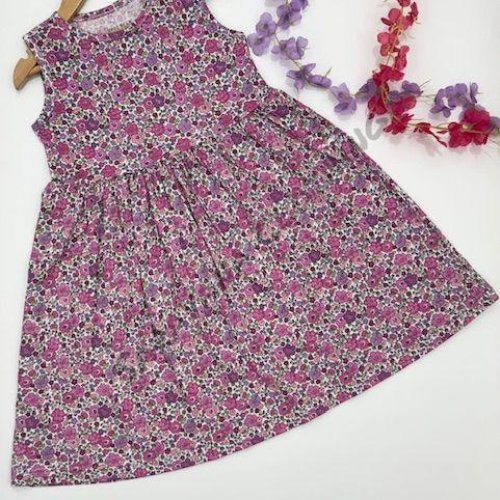 Girls Berry Ditsy Floral Sundress