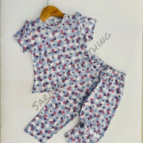 Girls Gingham &AMP; Floral Pajama Set