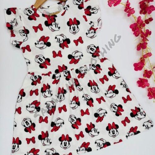 Girls Minnie Mouse Print Play Dress