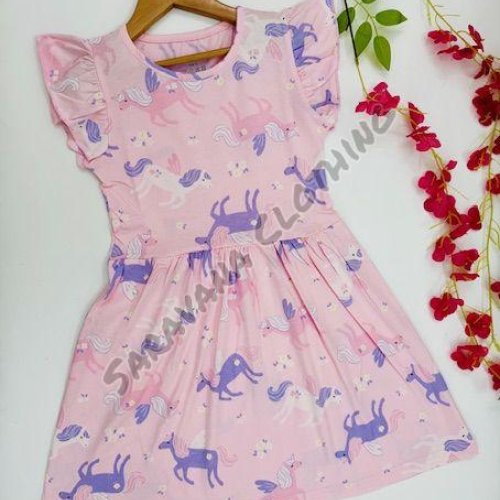 Girls Pegasus and Unicorn Print Dress
