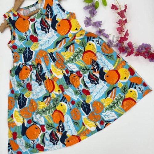 Girls Tropical Fruit Frock