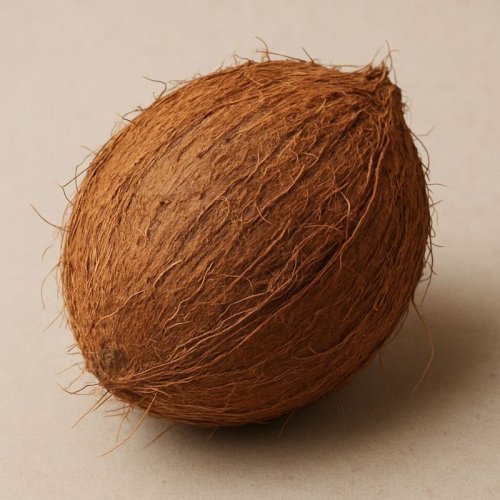 semi husked coconut