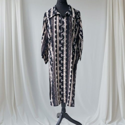 Black Printed Cotton Italian Kurti