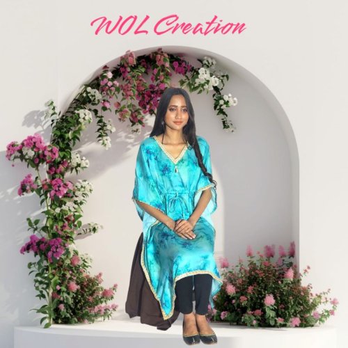 Blue Italian Kaftan Ladies Kurti