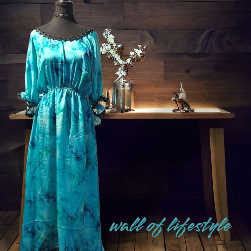 Blue Italian Ladies Dress