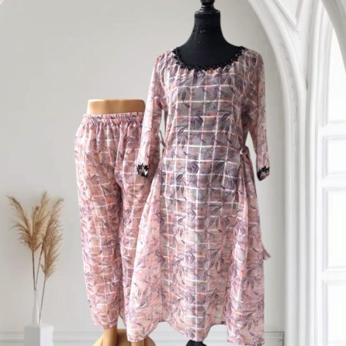 Pink Kota Cotton Women Co Ord Set