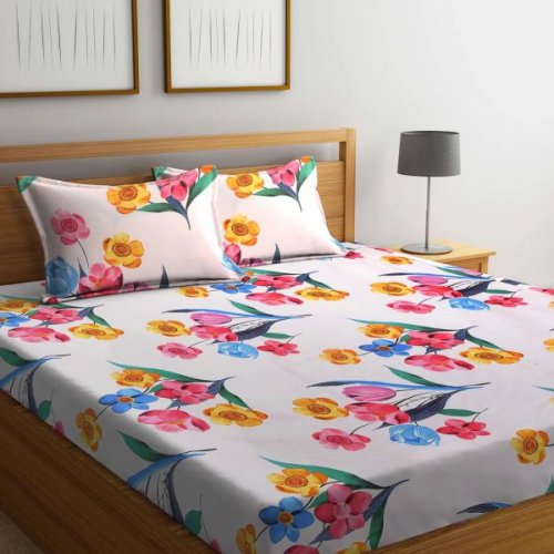 Cotton Printed Double Bed Sheet