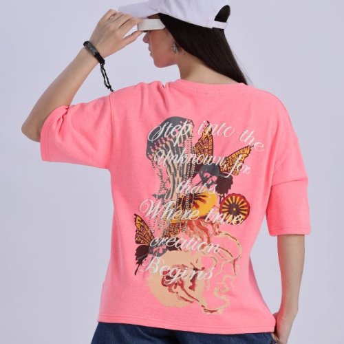 Unisex Graphic Print Oversized T Shirt