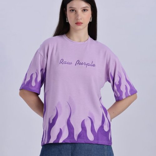 Ladies Printed Oversized T Shirt