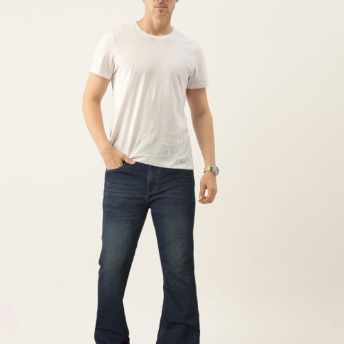Mens Regular Fit Bootcut Denim Jeans