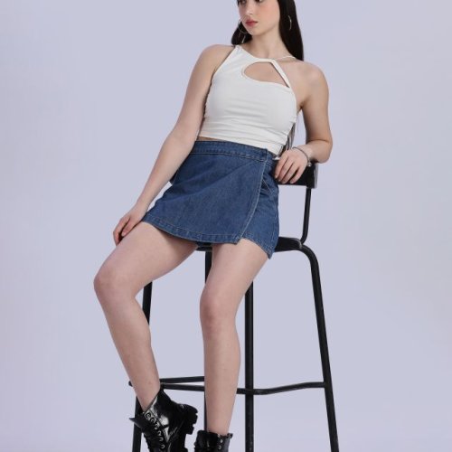 Ladies Denim Short Mini Skirt