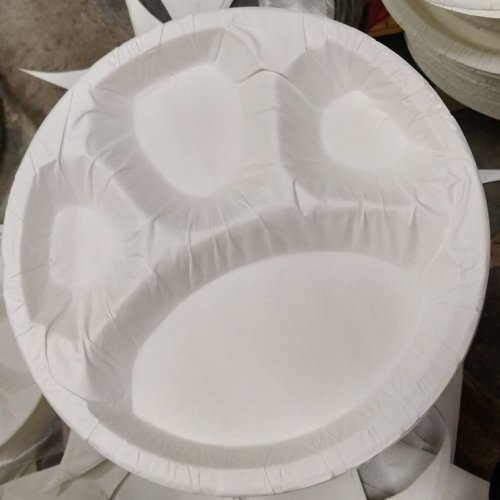 4 CP Disposable Plain White Paper Plate