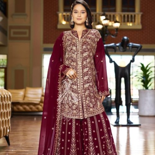 Ladies Wedding Wear Sharara Suit