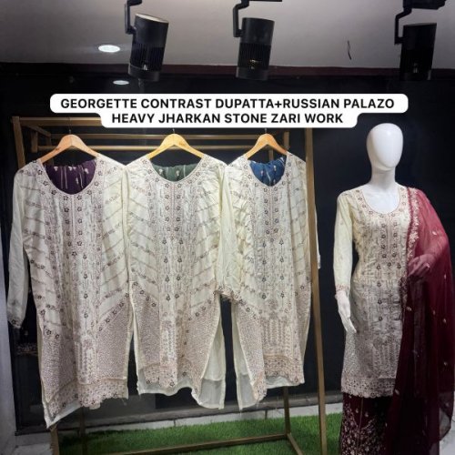 Ladies Full Sleeves Kurti Palazzo Set