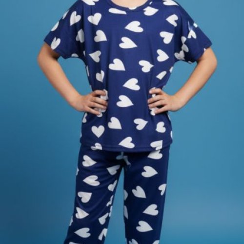 Girls Lycra Printed Night Suit