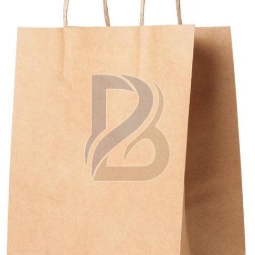10x5x13 Inch Plain Kraft Paper Handle Bag